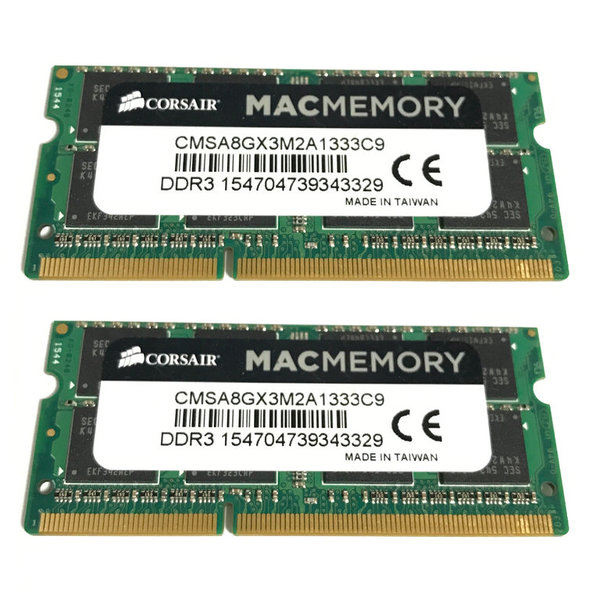 Corsair 8GB Kit MACMEMORY CMSA8GX3M2A1333C9 DDR3 1333 MHz RAM 2x4GB SODIMM