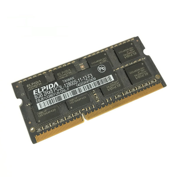 Elpida 8GB DDR3L 1600 MHz PC3L-12800S RAM Arbeitsspeicher Laptop SODIMM 2Rx8