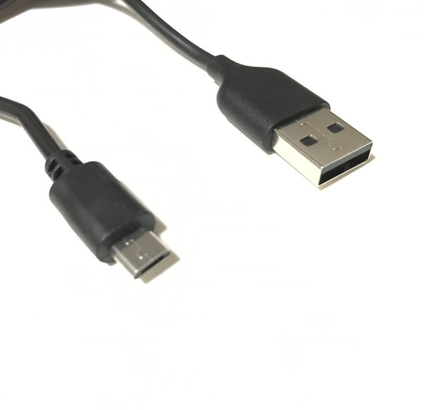 Ladekabel 0,5 / 1 / 2 / 3m schwarz USB zu microUSB Micro
