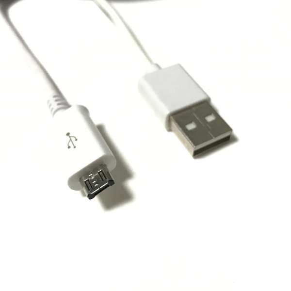 Ladekabel 1 / 2 m weiß USB zu microUSB Micro