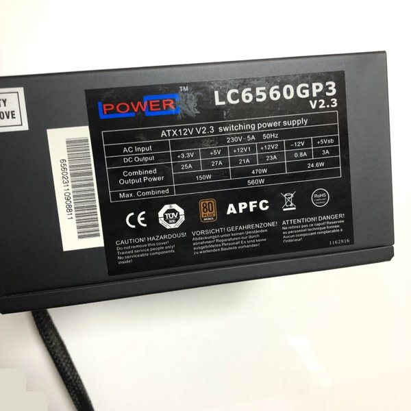 LC Power LC6560GP3 ATX12V V2.3 switching power supply 560W