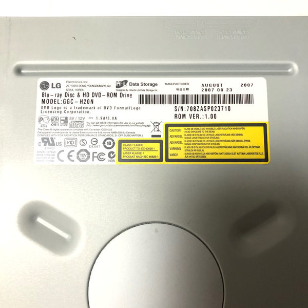 Blue-ray Disc & HD DVD-ROM Drive Model GGC-H20N LG Super Multi Blue 5,25"