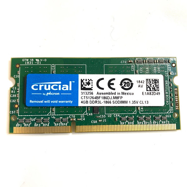 Crucial 4GB DDR3L-1866 SODIMM 1.35V PC3L-14900S 1866MHz DDR3L RAM Laptop
